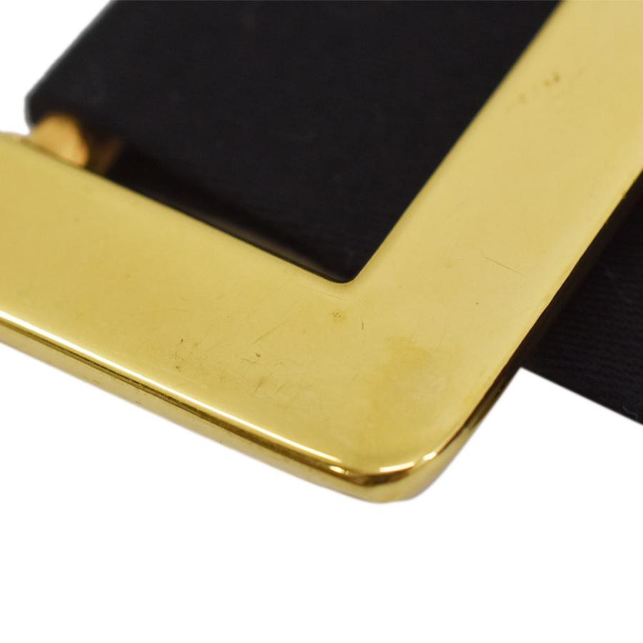 CHANEL シャネル　ベルト　ウエスト　サッシュ　ブラック　ゴールド CHANEL シャネル ベルト ロゴバックル ワイドベルト ウエスト