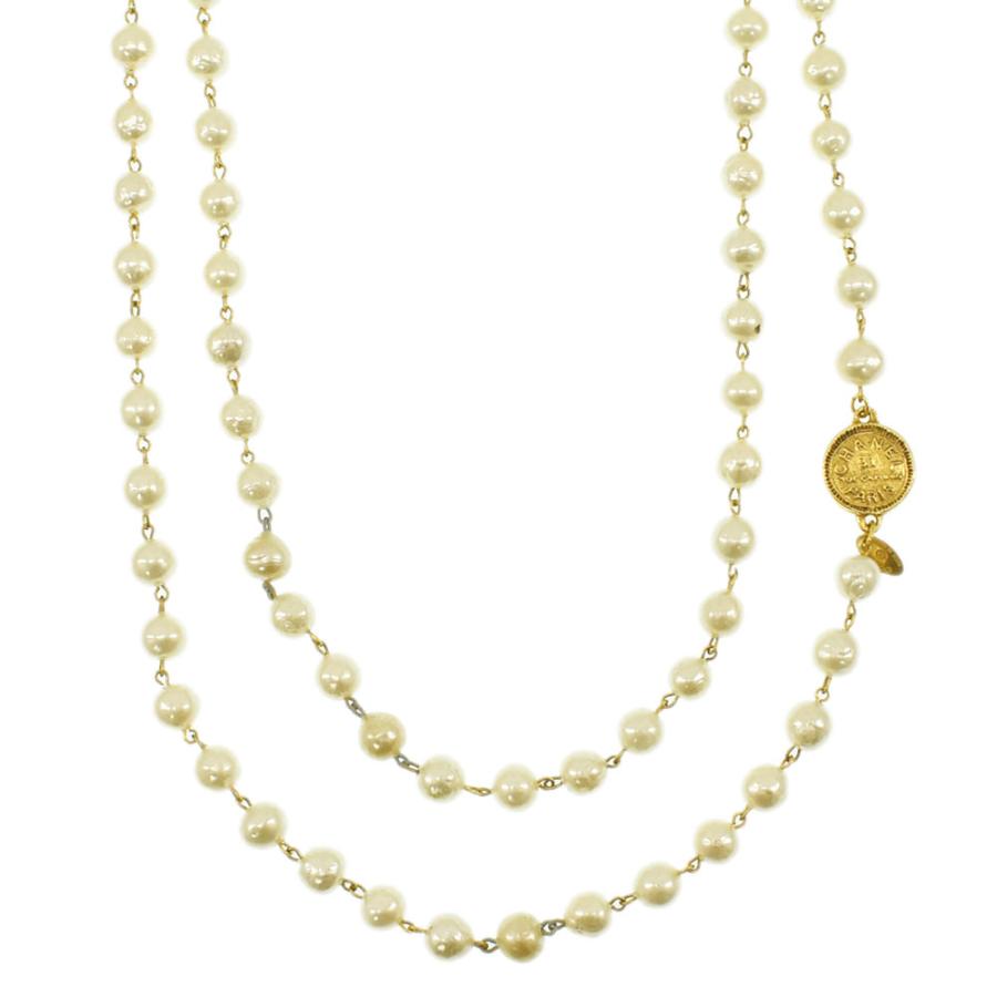 CHANEL シャネル ネックレス パール 2連 ヴィンテージ アクセサリー  