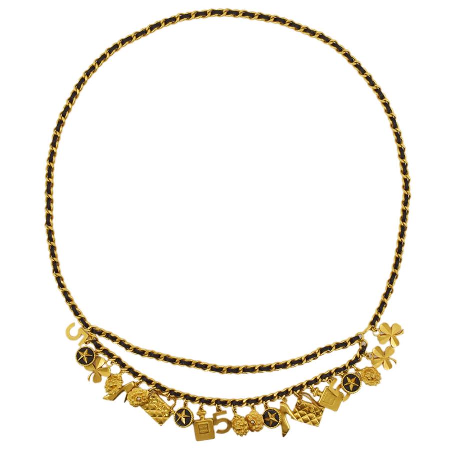 CHANEL チェーンベルト ロゴチャーム付き CHANEL チェーンベルト ロゴチャーム付き CHANEL シャネル ロゴ