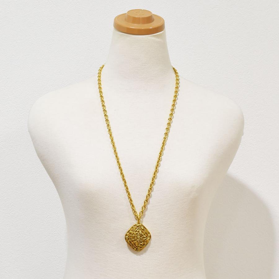 シャネル CHANEL ネックレス ココマーク ひし形 ロング チェーン  