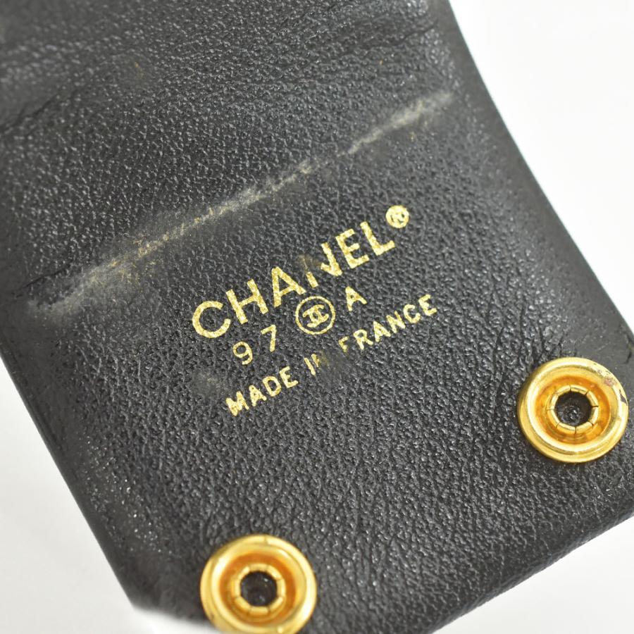 CHANEL シャネル バングル ココマーク レザーブレスレット