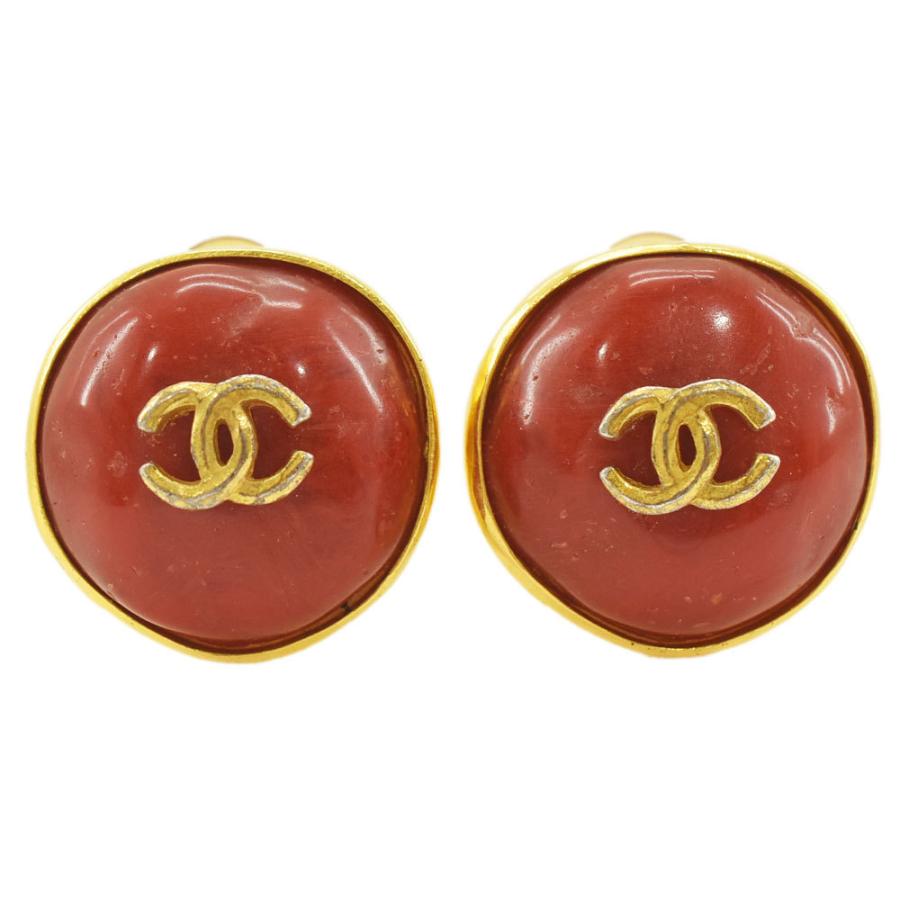 シャネル CHANEL イヤリング ココマーク カラーストーン レッド シャネル CHANEL イヤリング ココマーク カラーストーン レッド