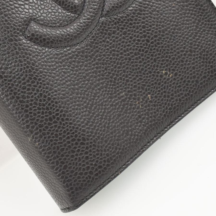 CHANEL シャネル 手帳カバー キャビアスキン ココマーク