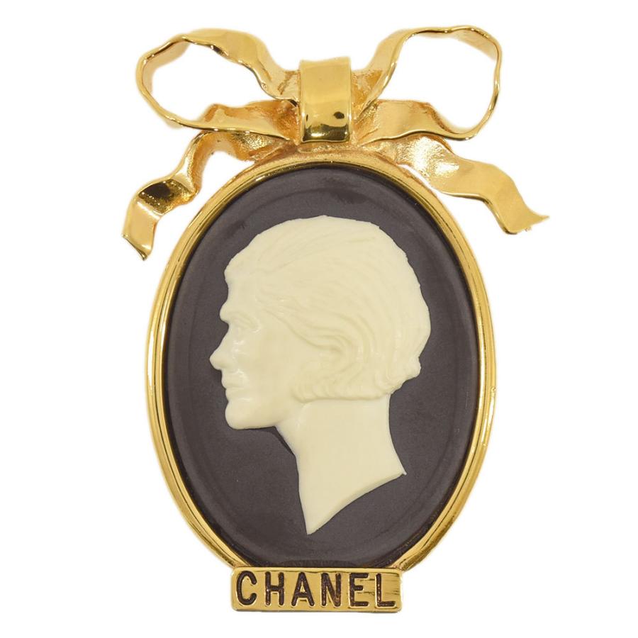 CHANEL シャネル ブローチ カメオ リボン ヴィンテージ
