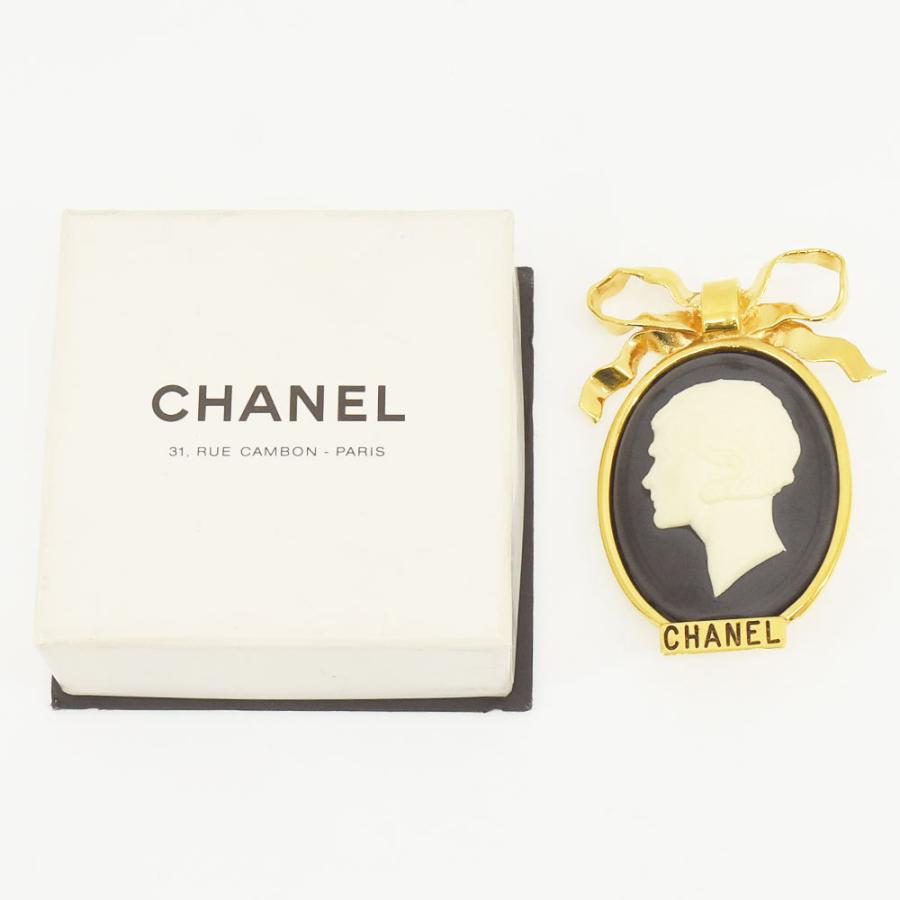 CHANEL シャネル ブローチ カメオ リボン ヴィンテージ