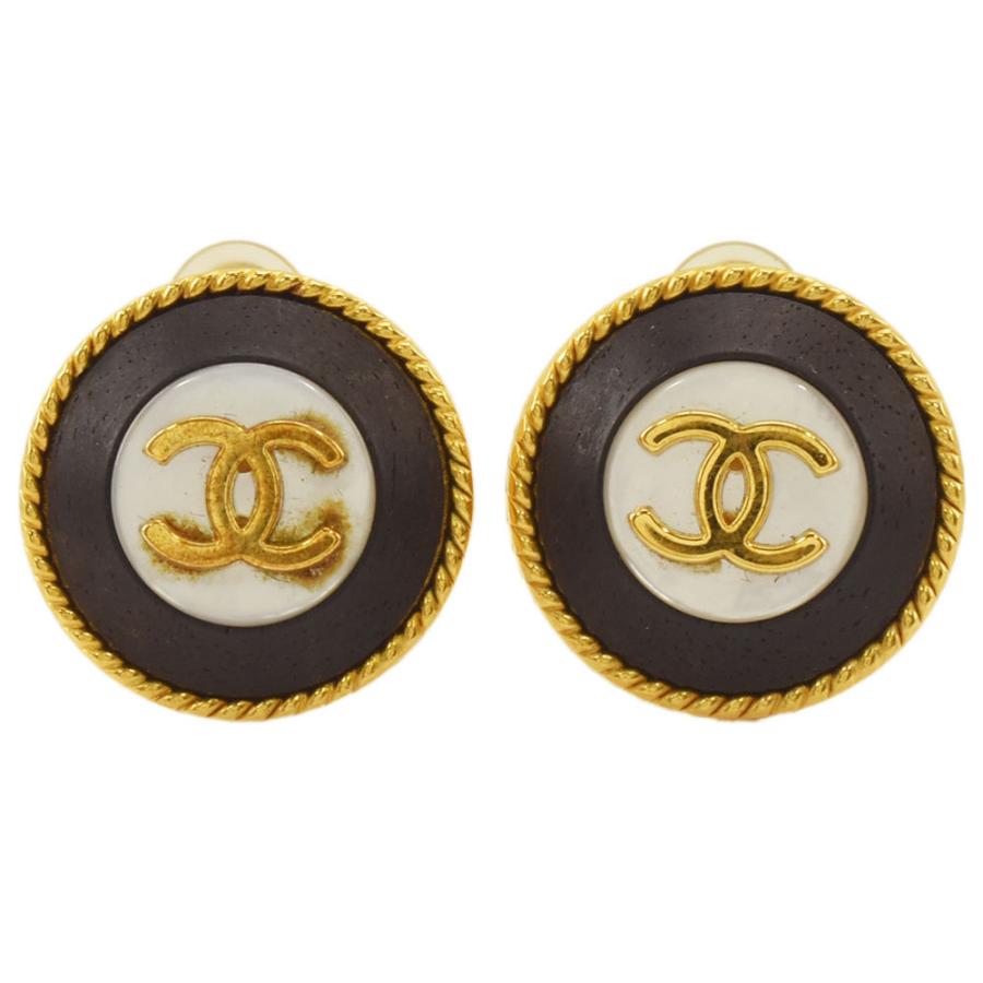 シャネル】97P ヴィンテージ ココマーク ラウンド ピアス