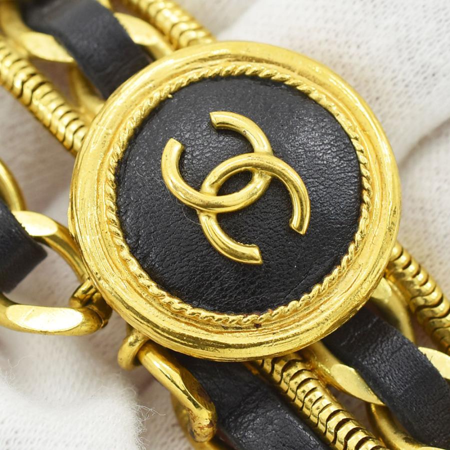 〈CHANEL(シャネル)〉ダブルココマークベルト CHANEL シャネル ダブルチェーンベルト ココマーク ベルト