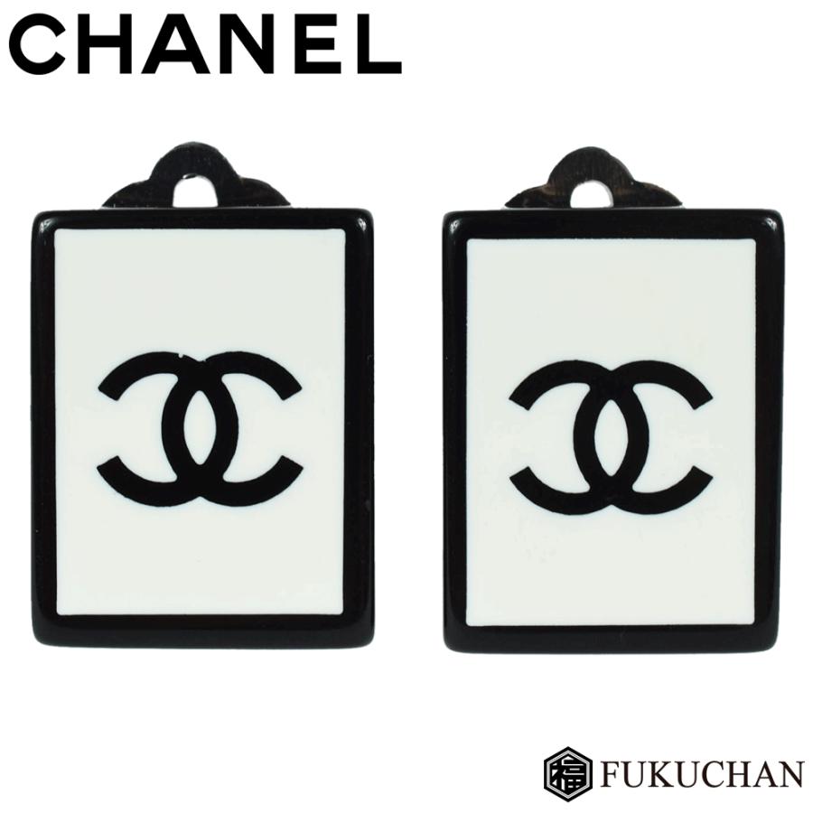 CHANEL/シャネル ココマーク モノトーン スクエア イヤリング 05P 
