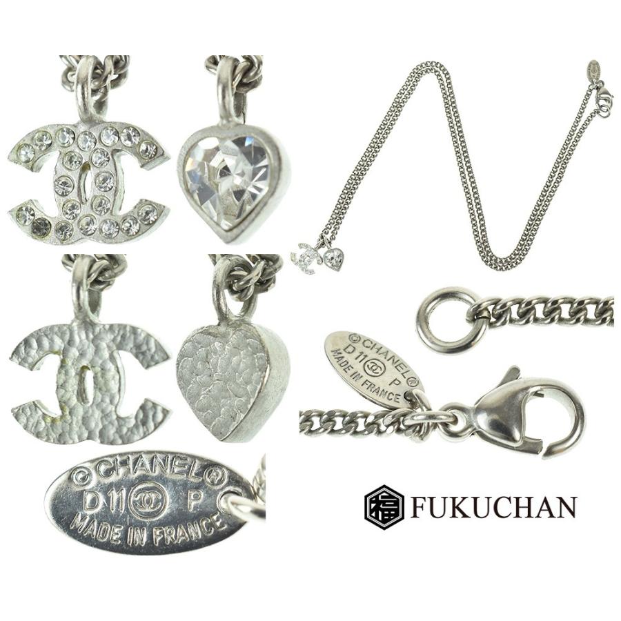 CHANEL/シャネル ココマーク ハートデザイン ラインストーン