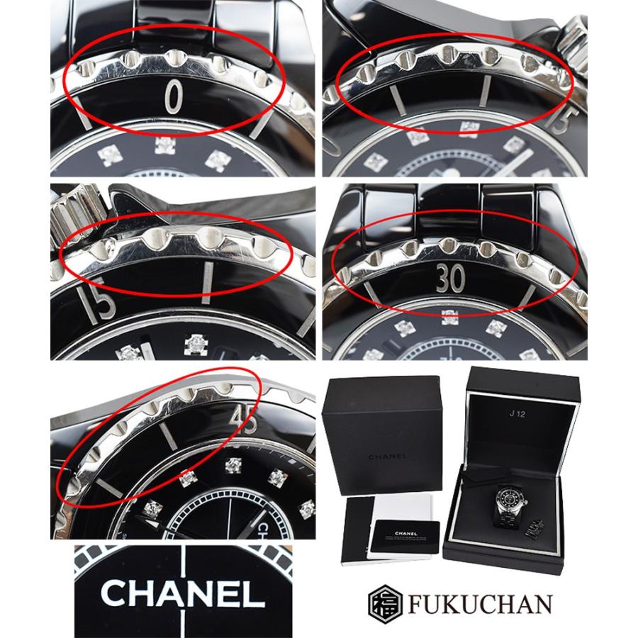 CHANEL/シャネル J12（ジェイ トゥエルヴ） 12Pダイヤ×ブラック