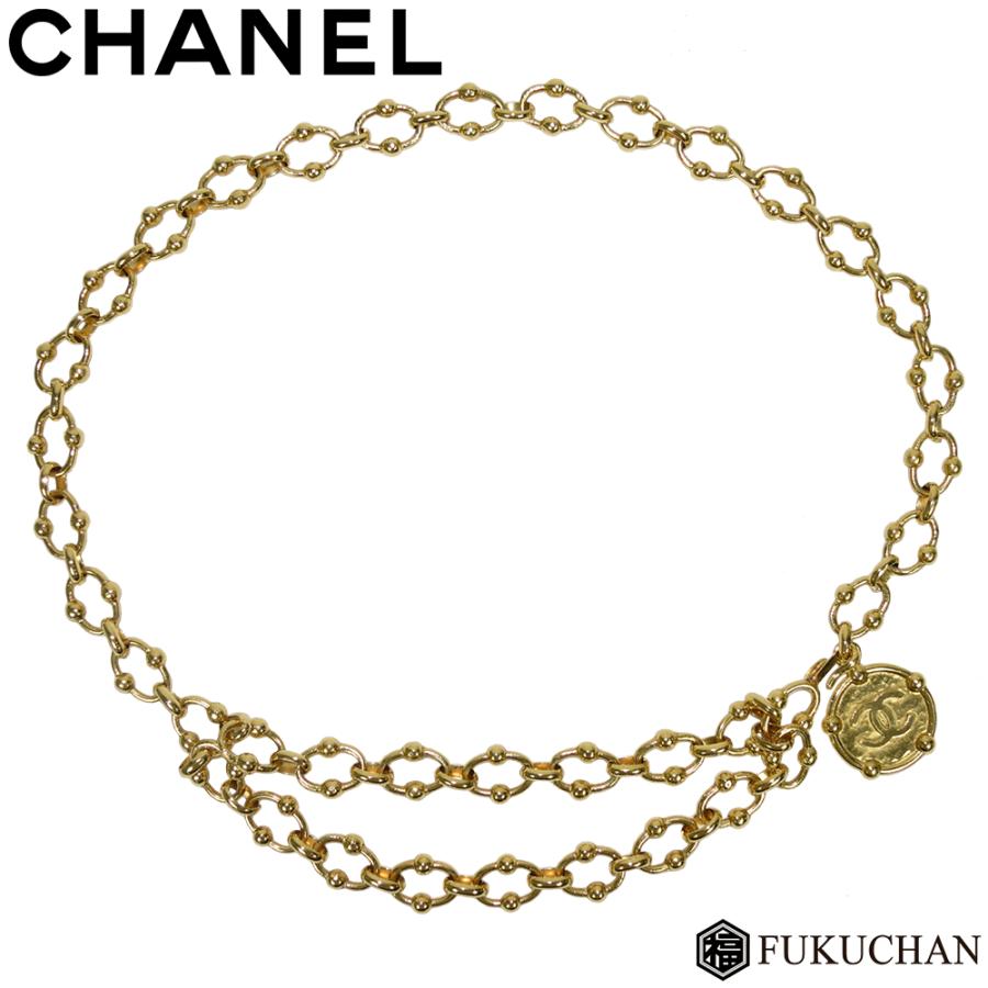 CHANEL】シャネル コインモチーフ ゴールド チェーンベルト 人気