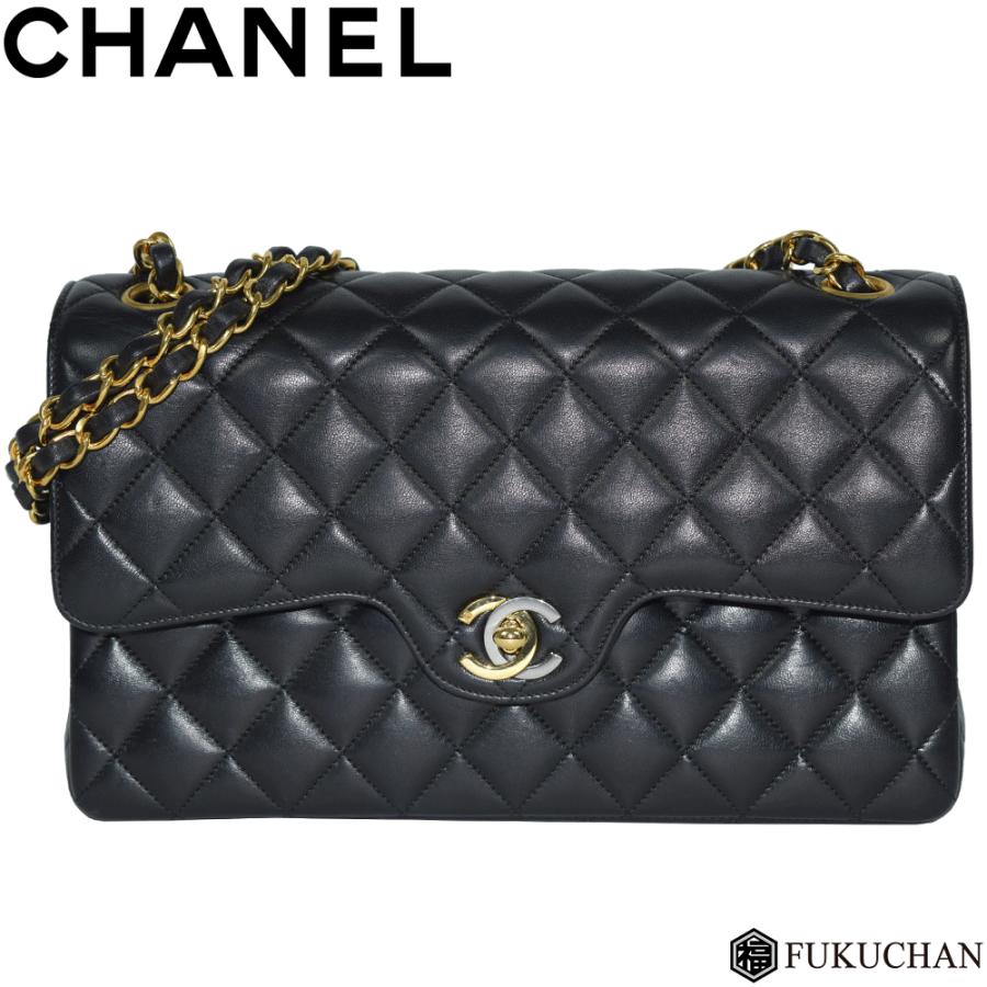 CHANEL パリ限定 マトラッセ25 Wフラップ ラムスキン 2番台 シャネル パリ限定 マトラッセ25 WフラップWチェーン 黒