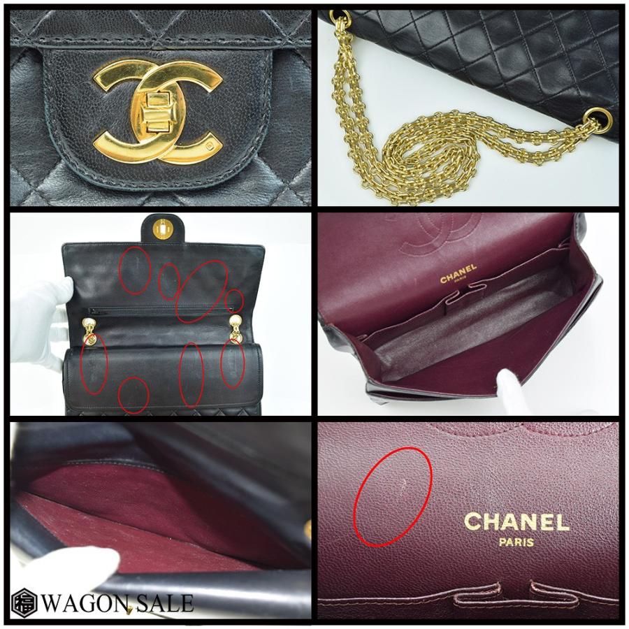 CHANEL/シャネル ラムスキン マトラッセ26 WフラップWチェーン