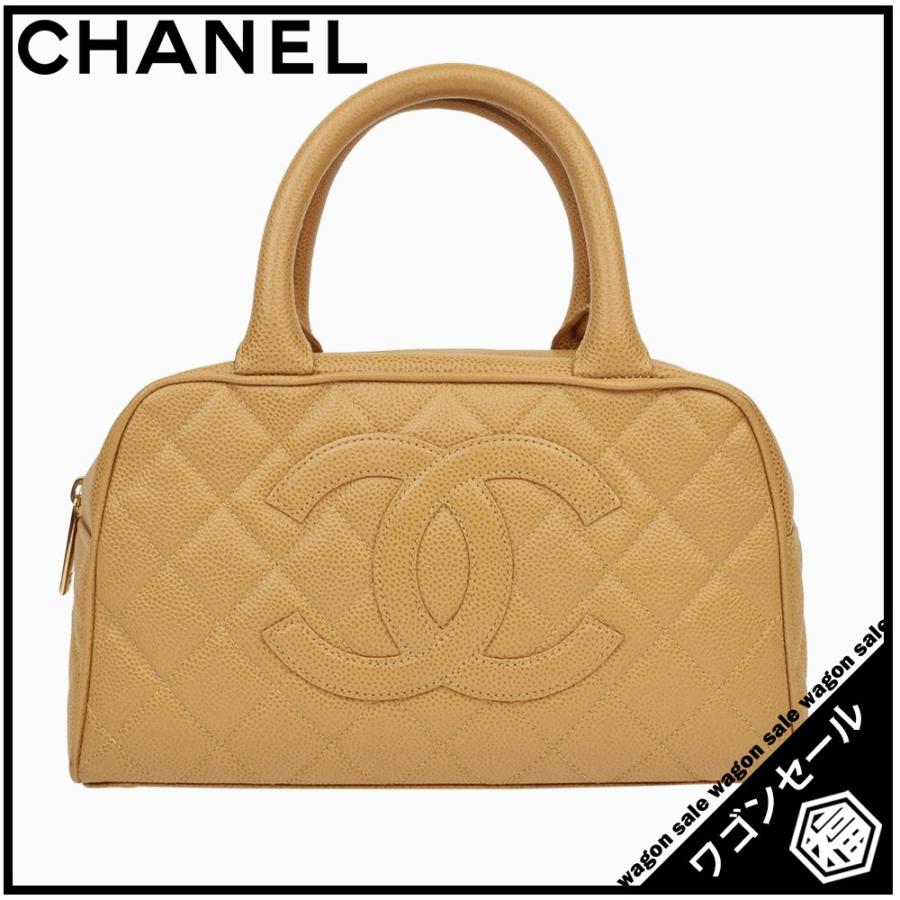 【ゴールドCCが美しい♪】CHANEL★ミニボストンバッグ CHANEL/シャネル キャビアスキン マトラッセ×ココマーク ミニ