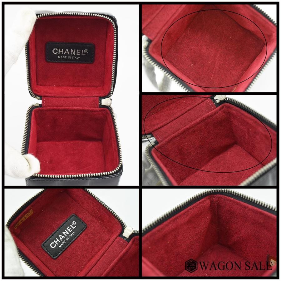 CHANEL シャネル チョコバーポーチ パテントレザー キューブ ブラック 黒 CHANEL CHANEL/シャネル チョコバー ポーチ パテントレザー