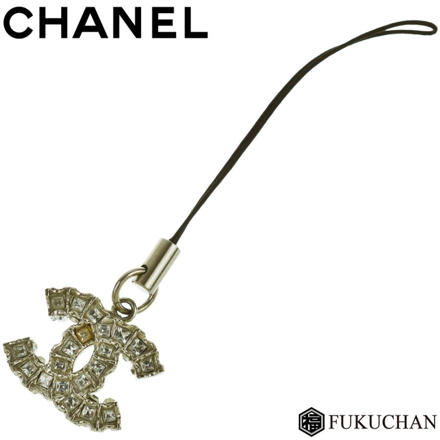 CHANEL/シャネル ココマーク 携帯 ストラップ シルバー×クリア