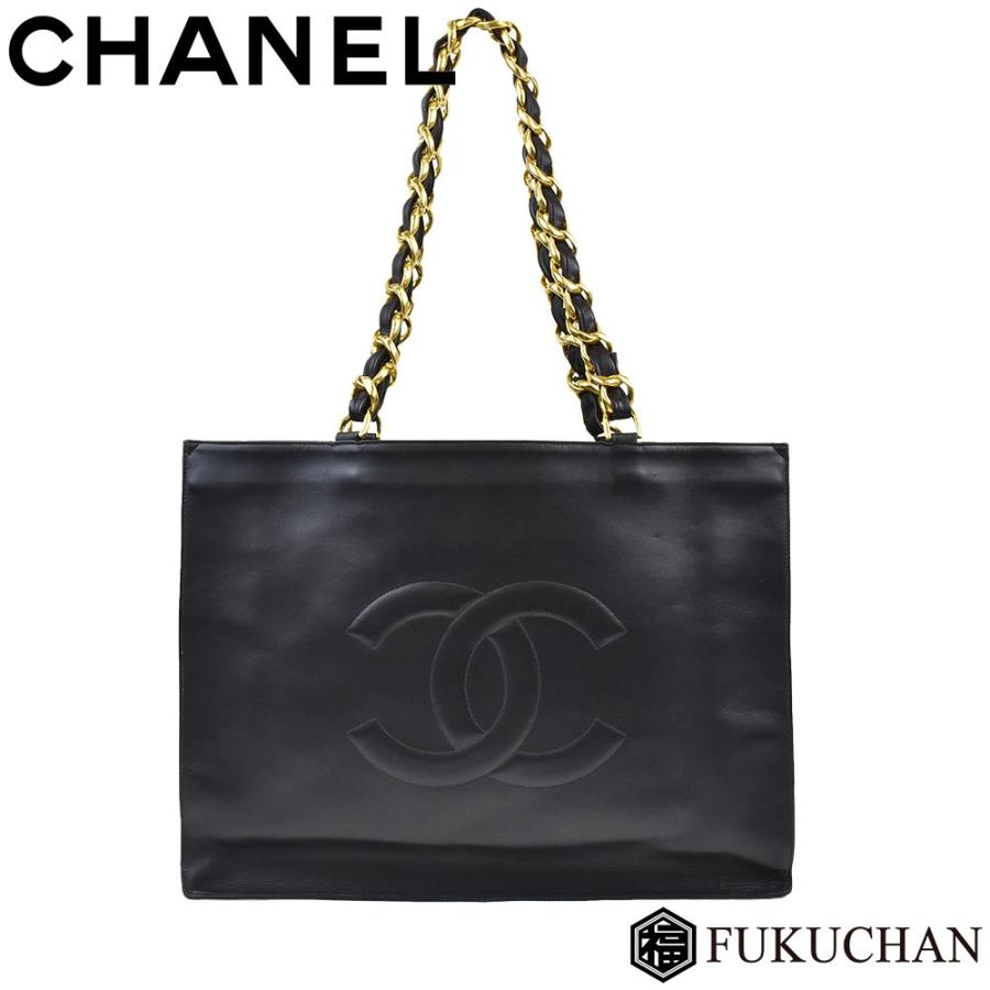 CHANEL/シャネル ラムスキン ココマーク チェーントートバッグ