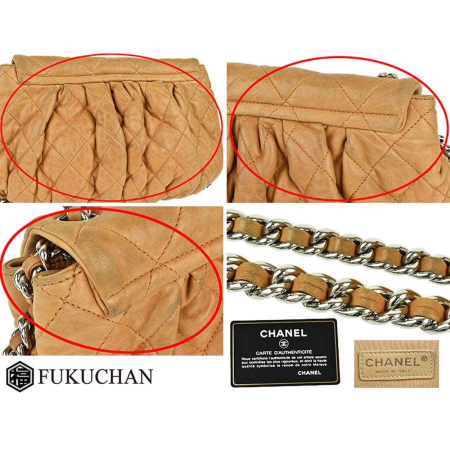 CHANEL/シャネル ラムスキン マトラッセ チェーンショルダーバッグ