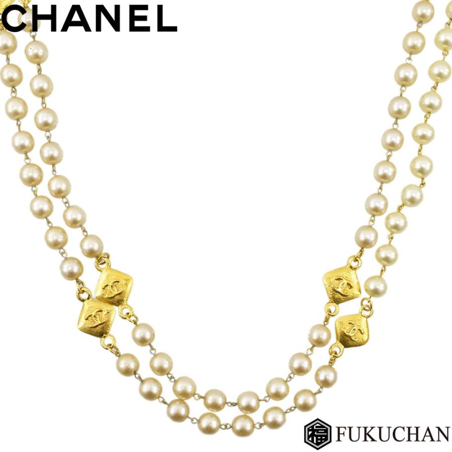 Chanel シャネル パール ココマーク ロングネックレス ゴールド ホワイト Gp フェイクパール 中古 送料無料 Ch13gt ブランドショップ Fukuchan 通販 Yahoo ショッピング