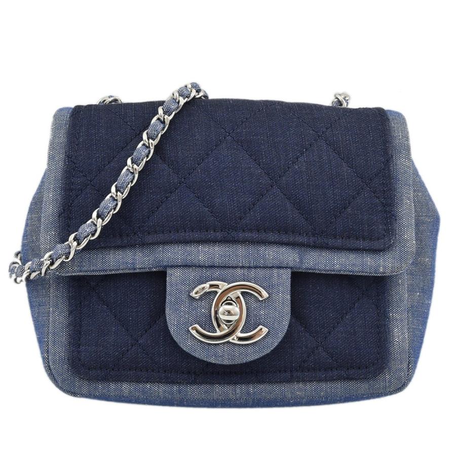 CHANEL シャネル デニム ミニマトラッセ シングルチェーン