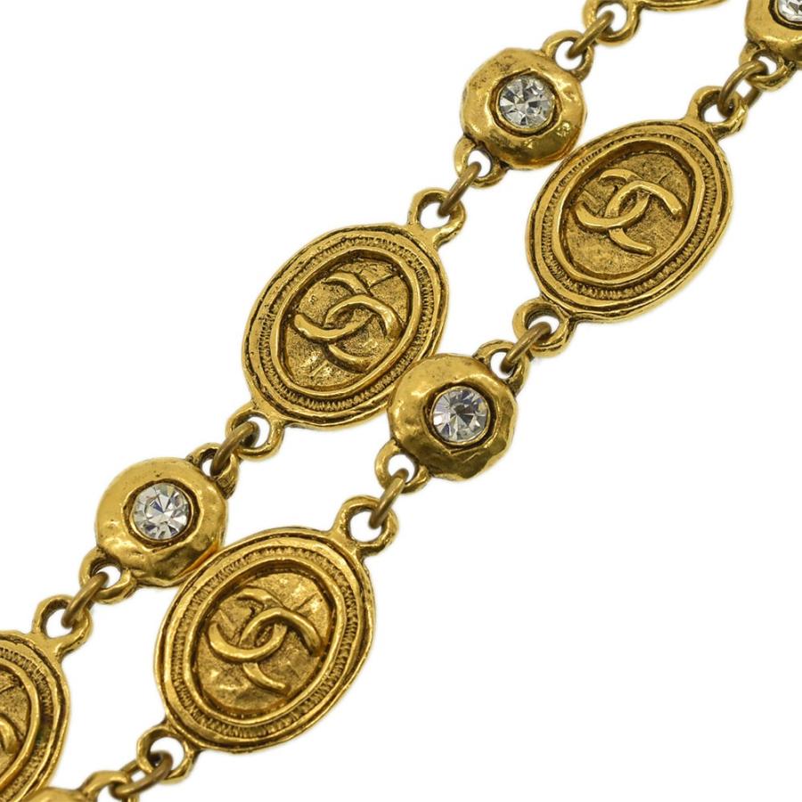 極美品 CHANEL ロングネックレス ココマーク コイン チェーンネックレス CHANEL シャネル ロングネックレス ココマーク コインモチーフ