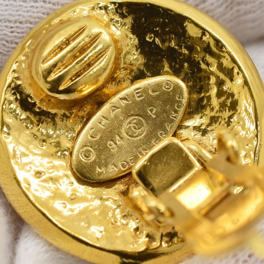 シャネル CHANEL ココマーク ラウンド イヤリング 94P ヴィンテージ 