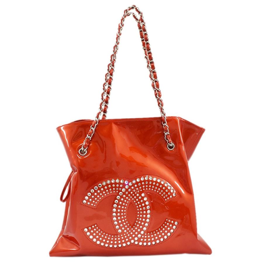 CHANEL シャネル ココマーク チェーン ショルダーバッグ エナメル 