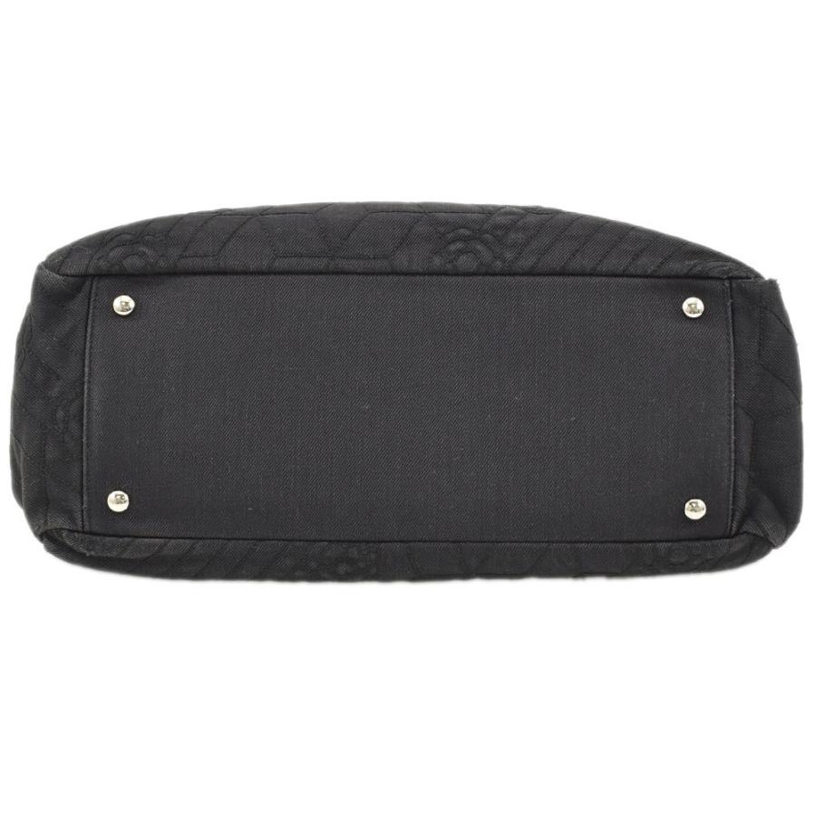 シャネル Chanel ショルダーバッグ キャンバス カメリア チェーントートバッグ レザー ブラック シルバー金具 レディース 中古 送料無料 Ch13gt 2111 ブランドショップ Fukuchan 通販 Yahoo ショッピング