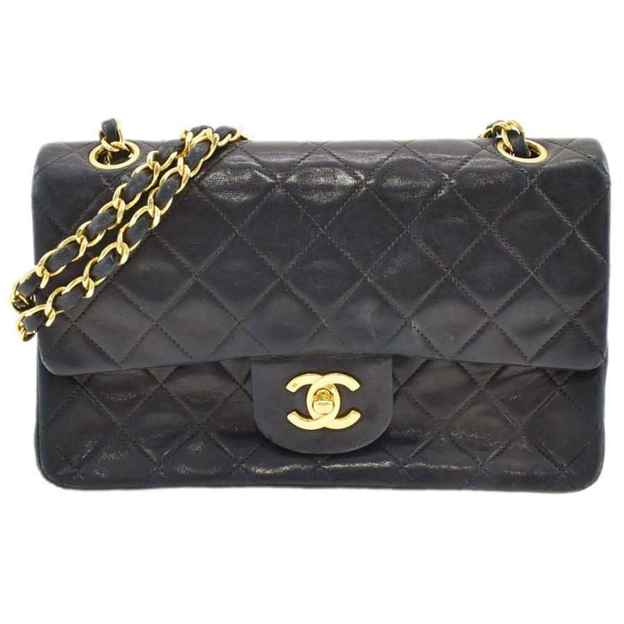 シャネル CHANEL ラムスキン マトラッセ23 Wフラップ Wチェーン ショルダーバッグ ブラック×ゴールド金具 A01113 レディース 中古  送料無料 : ch13gt-854762 : ブランドショップ FUKUCHAN - 通販 - Yahoo!ショッピング