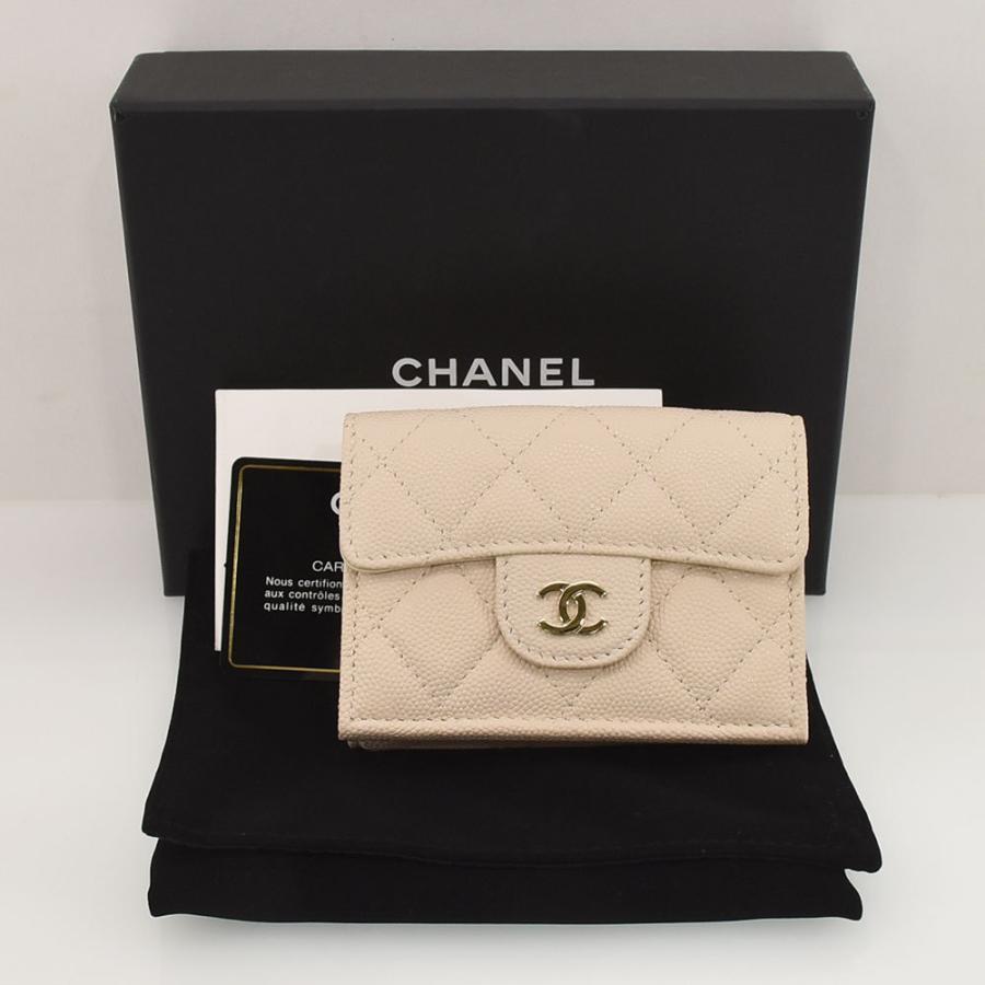 CHANEL（シャネル） 三つ折り財布 キャビアスキン ココマーク