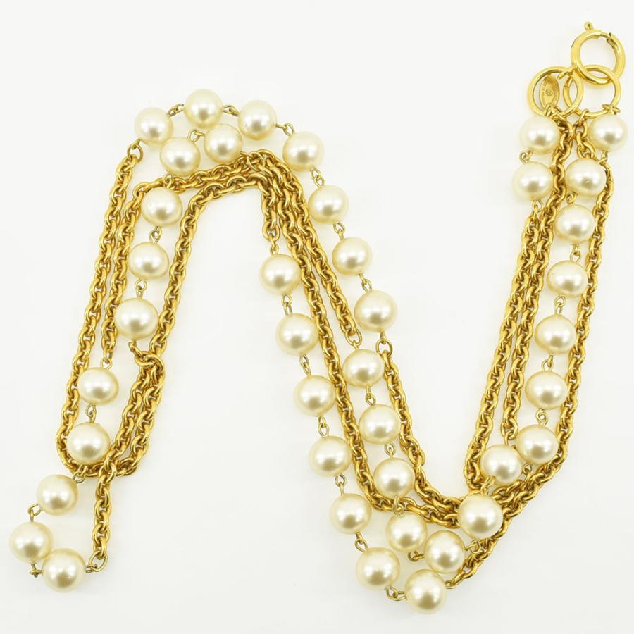 CHANEL シャネル ネックレス パール 2連 ロングネックレス