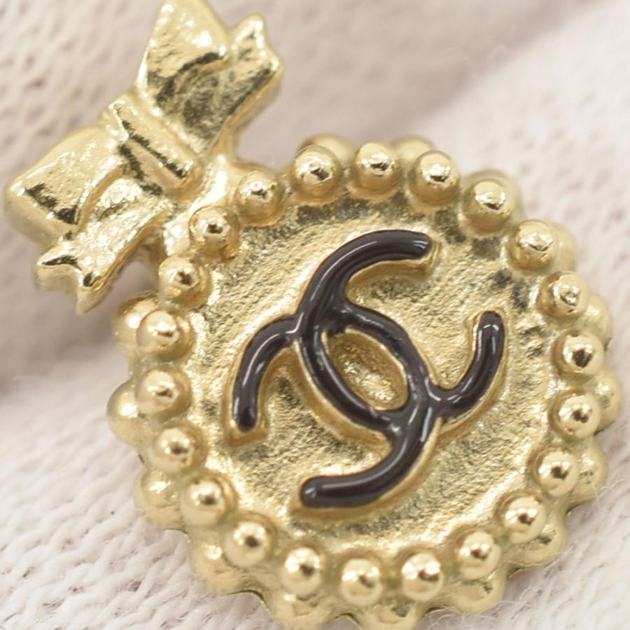 CHANEL シャネル ピアス リボン ココマーク ラウンド