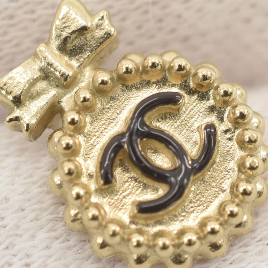 CHANEL シャネル ピアス リボン ココマーク ラウンド