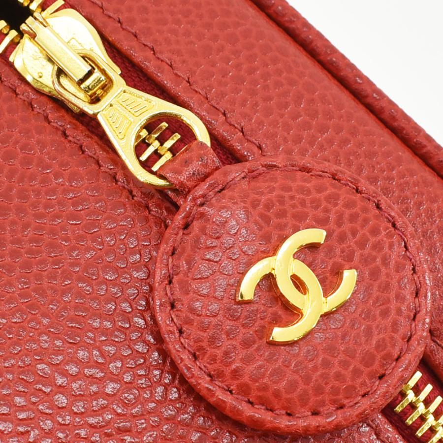 新着 CHANEL シャネル 3133366 キャビアスキン グレインドカーフ 横型