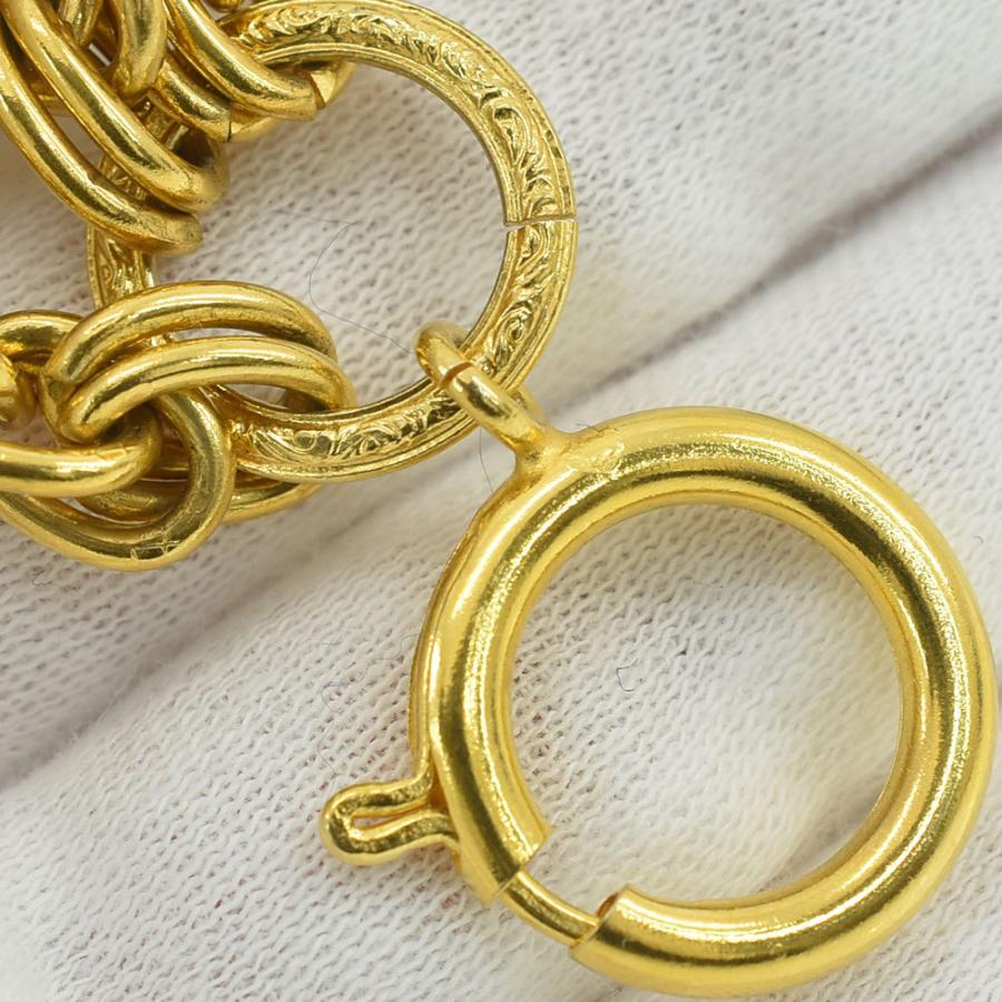 シャネル　３連チェーン ブレスレット CHANEL シャネル 3連チェーンブレスレット カラーストーン