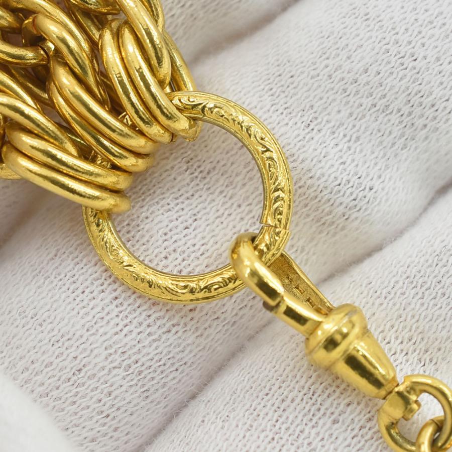 CHANEL シャネル 3連チェーンブレスレット カラーストーン