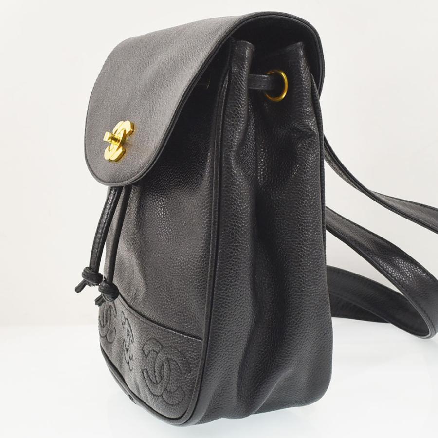 CHANEL シャネル リュックサック キャビアスキン トリプル ココ