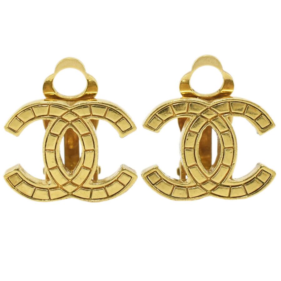 CHANEL シャネル イヤリング ココマーク アクセサリー 03P GP ゴールド 