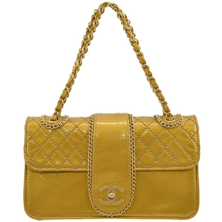 CHANEL シャネル チェーンハンドバッグ パテントレザー ラグジュアリー 