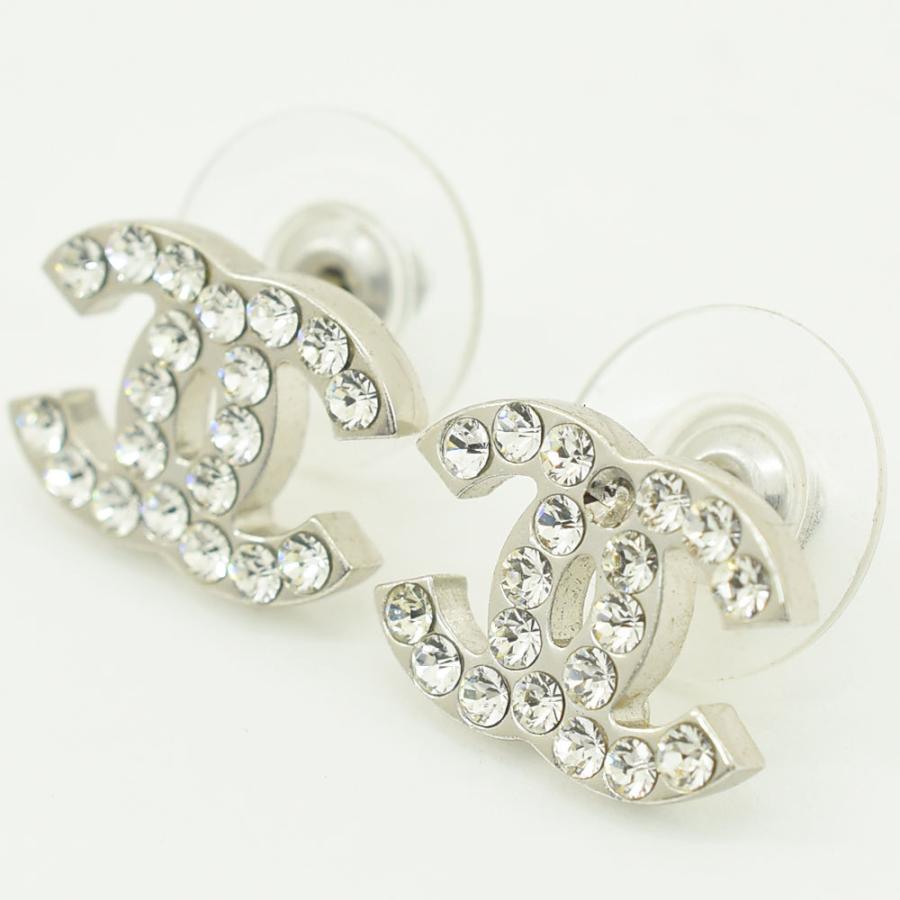 シャネル CHANEL ピアス ココマーク アクセサリー 07V ラインストーン
