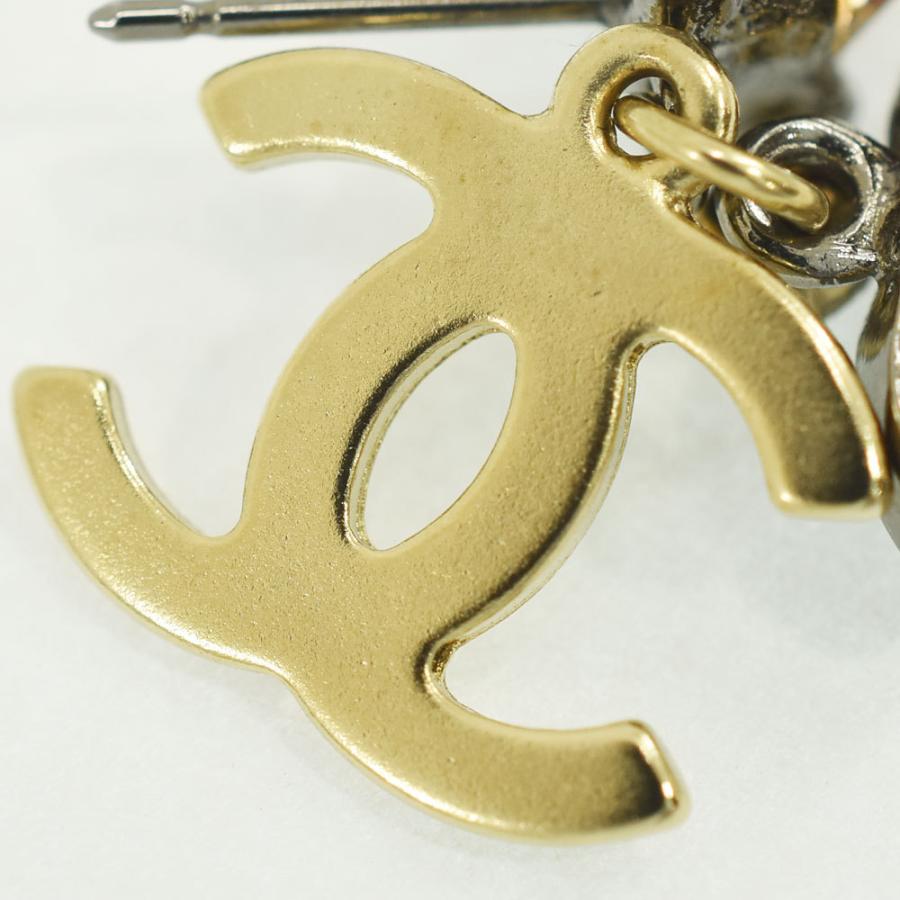 CHANEL シャネル ピアス ココマーク ストーン スイング