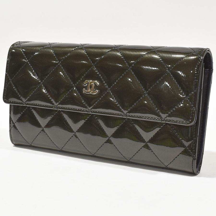 CHANEL グリーン パテントレザー 長財布 【公式通販】