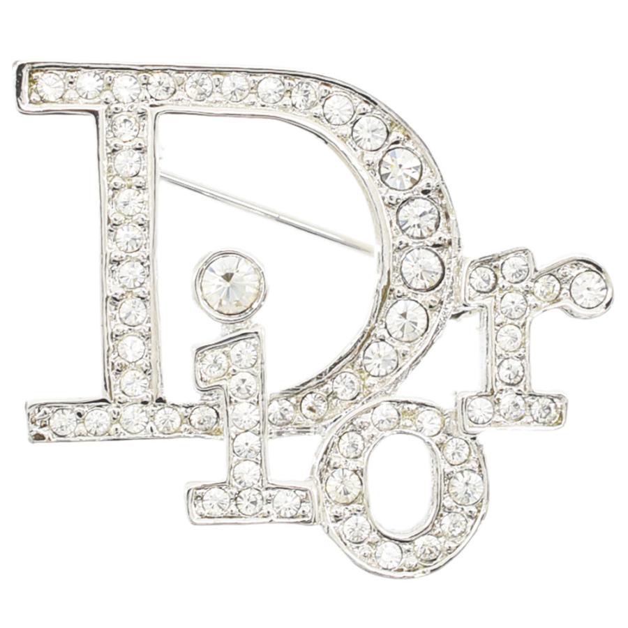 クリスチャンディオール Christian Dior ブローチ ロゴ ラインストーン ブローチ アクセサリー ラインストーン/メッキ シルバー×クリア  美品 送料無料 : di01gt-811376 : ブランドショップ FUKUCHAN - 通販 - Yahoo!ショッピング