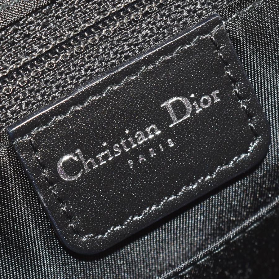 クリスチャンディオール Christian Dior ハンドバッグ トロッター柄 ボーリングバッグ SLO44019 キャンバス/レザー  ブラック×シルバー金具 中古 送料無料