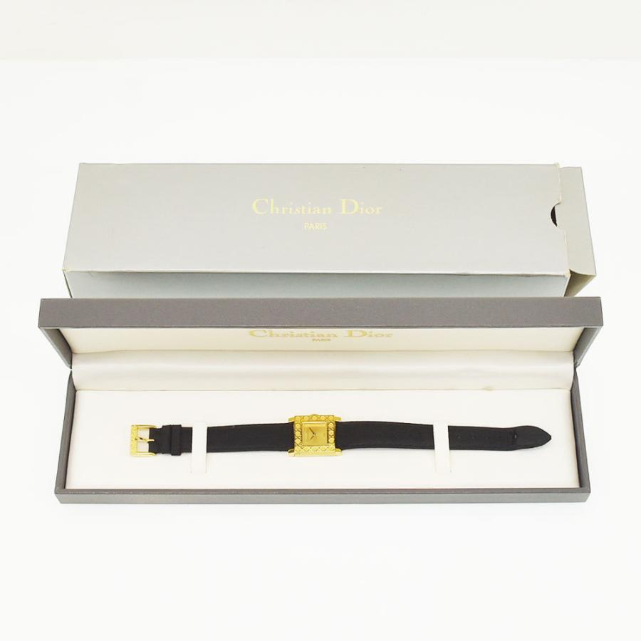 【極美品】Christian Dior ローマン　電池新品　 ゴールド　白文字盤 クリスチャン・ディオール 時計] CHRISTIAN DIOR レディース時計