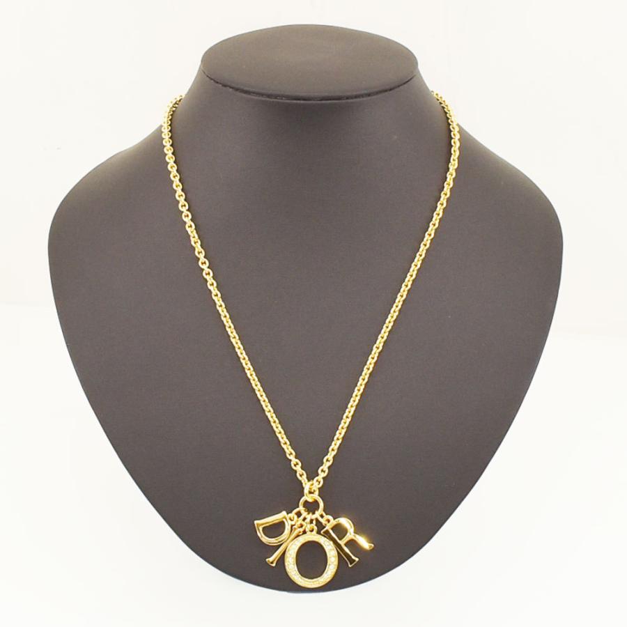 クリスチャンディオール Christian Dior ネックレス ロゴ カナージュ