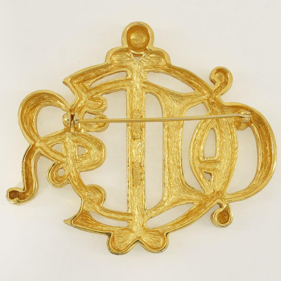 クリスチャンディオール Christian Dior ブローチ エンブレムロゴ