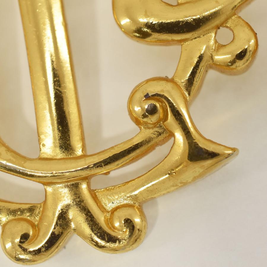 クリスチャンディオール Christian Dior ブローチ エンブレムロゴ