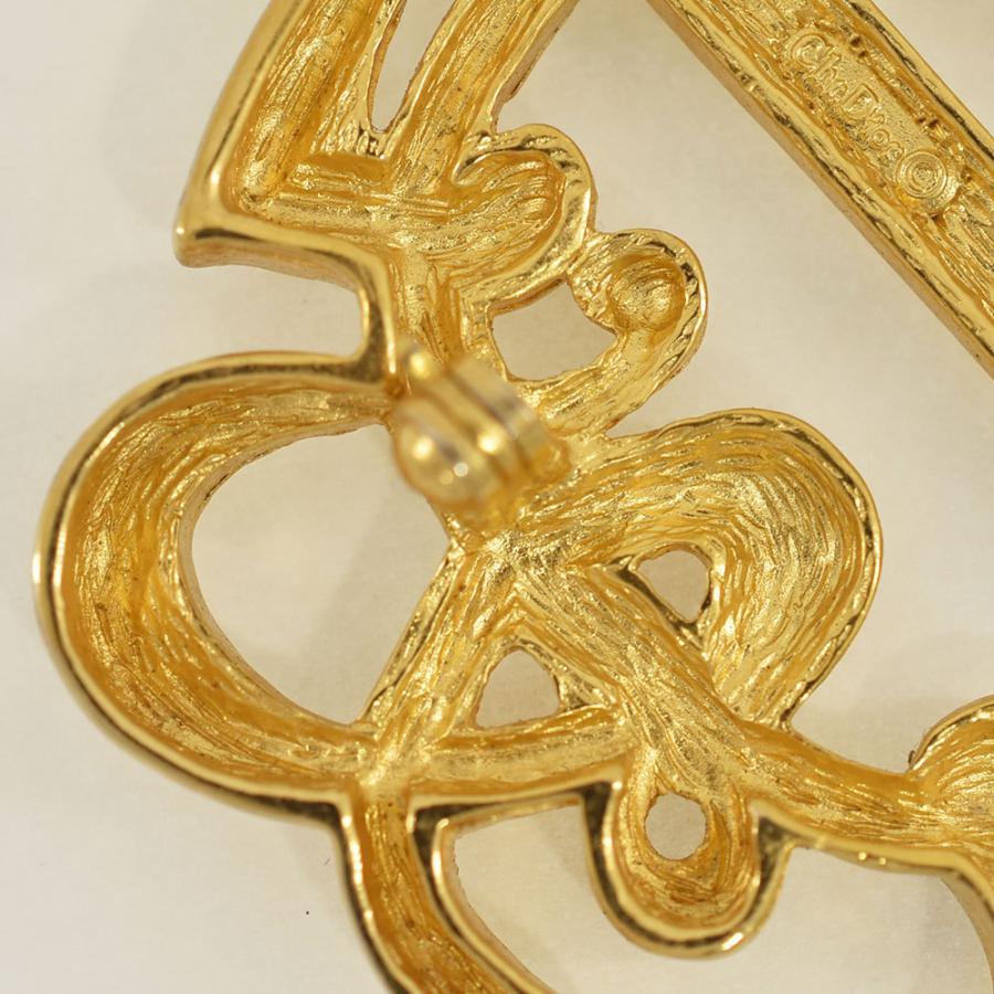 クリスチャンディオール Christian Dior ブローチ エンブレムロゴ