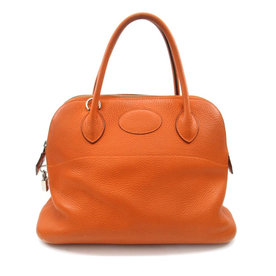 HERMES 美品 ボリード31 オレンジ □H刻印 ハンドバッグ HERMES エルメス ボリード31 □H刻印 シルバー金具 ハンドバッグ